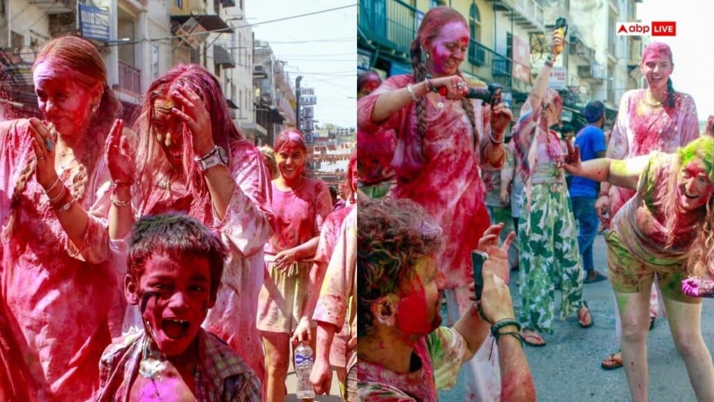 jodhpur-news:-विदेशी-पर्यटकों-ने-जमकर-उड़ाया-गुलाल,-ग्रहण-की-वजह-से-कई-जगहों-पर-फीका-पड़ा-होली-का-रंग