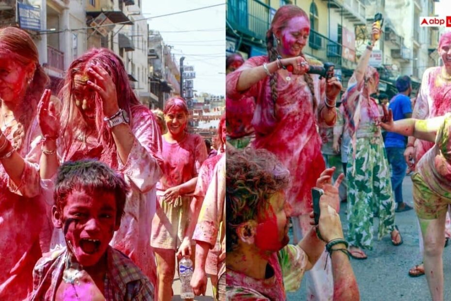 jodhpur-news:-विदेशी-पर्यटकों-ने-जमकर-उड़ाया-गुलाल,-ग्रहण-की-वजह-से-कई-जगहों-पर-फीका-पड़ा-होली-का-रंग