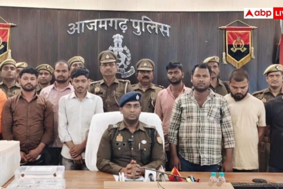 azamgarh-news:-आजमगढ़-में-जाली-नोट-बनाने-वाले-गिरोह-का-खुलासा,-असली-नोटों-गड्डी-में-छिपाकर-चलाते-थे,-8-गिरफ्तार