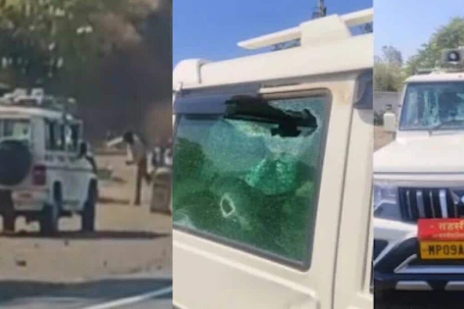 धार-में-अतिक्रमण-हटाने-गई-पुलिस-पर-पथराव,-ti-घायल,-bjp-विधायक-की-बहू-के-नाम-है-विवादित-जमीन