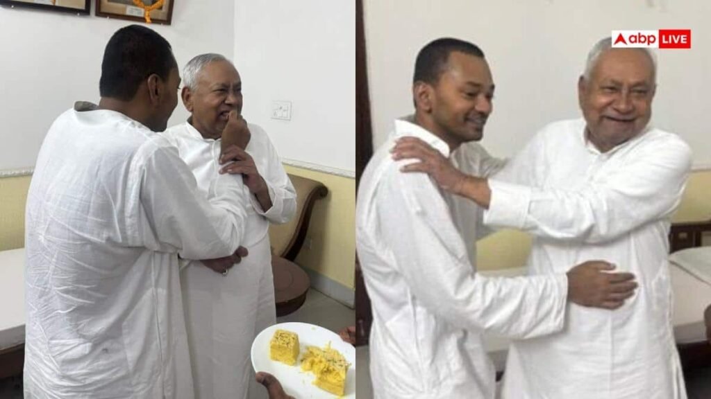 jdu-में-शामिल-होते-ही-पिता-नीतीश-कुमार-से-मिले-निशांत,-क्या-हुई-बात?-सामने-आई-पहली-तस्वीर