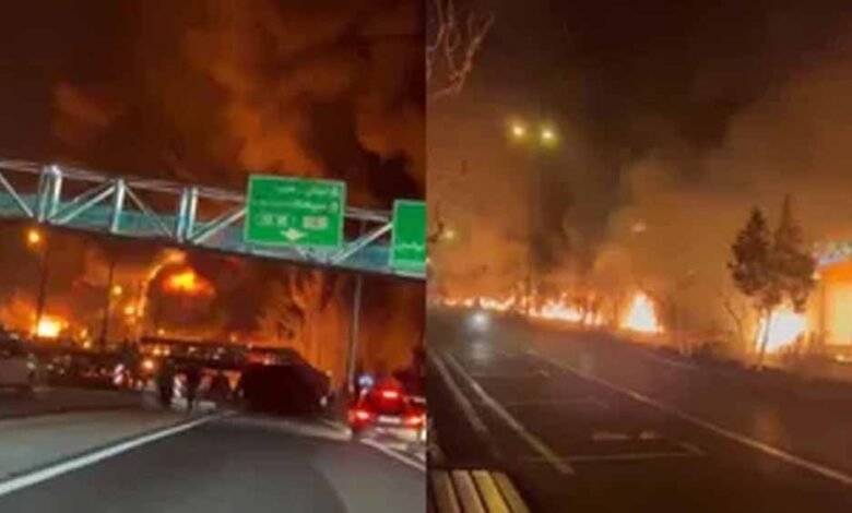 इजरायल-का-ईरान-पर-बड़ा-हमला:-तेहरान-में-फ्यूल-डिपो-पर-एयरस्ट्राइक,-जोरदार-धमाकों-से-मचा-हड़कंप