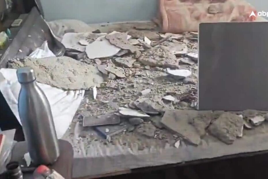  रॉयल-नेस्ट-में-भरभरा-कर-गिरी-छत,-काम-कर-रहा-युवक-बाल-बाल-बचा,-लैपटॉप-और-मोबाइल-चकनाचूर