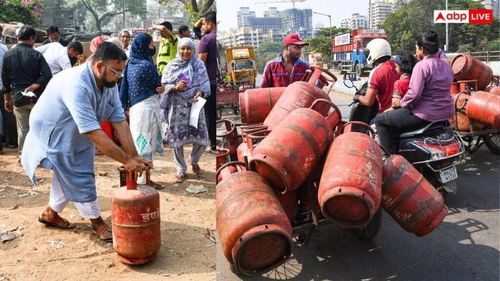 मिडिल-ईस्ट-तनाव-का-दिखा-असर!-ग्रेटर-नोएडा-मुरादाबाद-में-गैस-संकट-से-परेशान-लोग,-दोगुने-दाम-पर-मिल-रहे-सिलेंडर