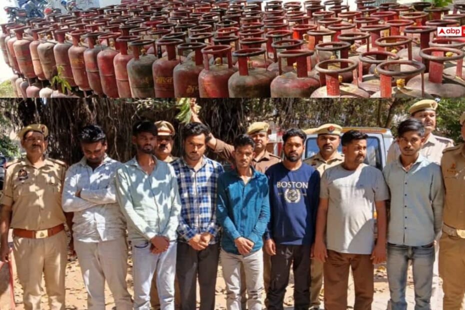 झांसी:-नौकरी-से-निकालने-पर-524-lpg-सिलेंडरों-से-भरा-ट्रक-चोरी,-गैस-एजेंसी-मालिक-समेत-7-गिरफ्तार