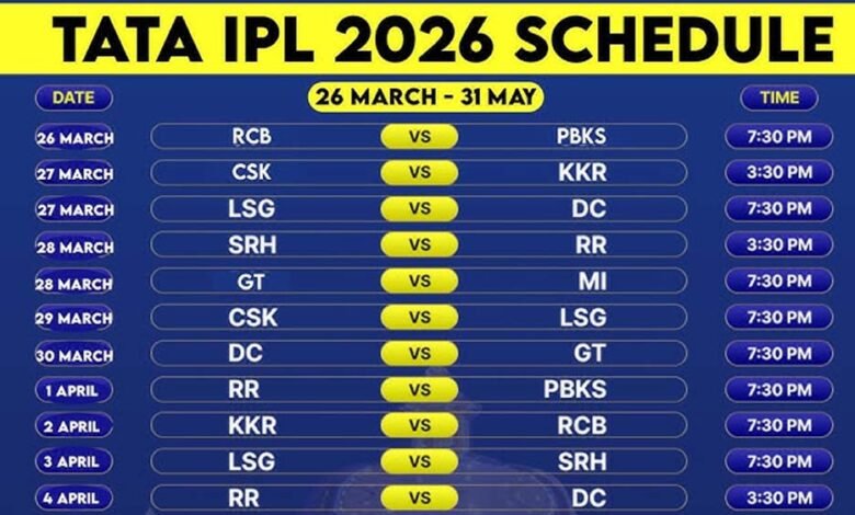 ipl-2026-शेड्यूल-हुआ-जारी,-पहले-मैच-में-rcb-से-बेंगलुरु-में-भिड़ेगी-srh,-जानें-पूरी-डिटेल