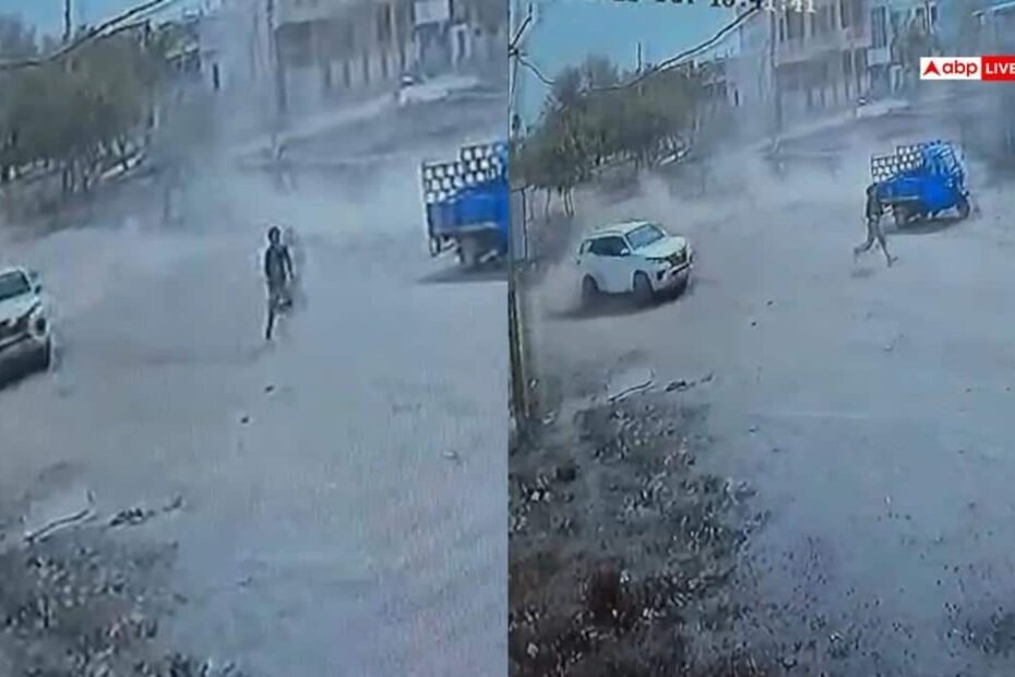 jaipur-news:-कारोबारी-पर-फायरिंग,-हमलावर-को-कार-से-कुचलने-की-कोशिश,-cctv-में-कैद-हुई-वारदात