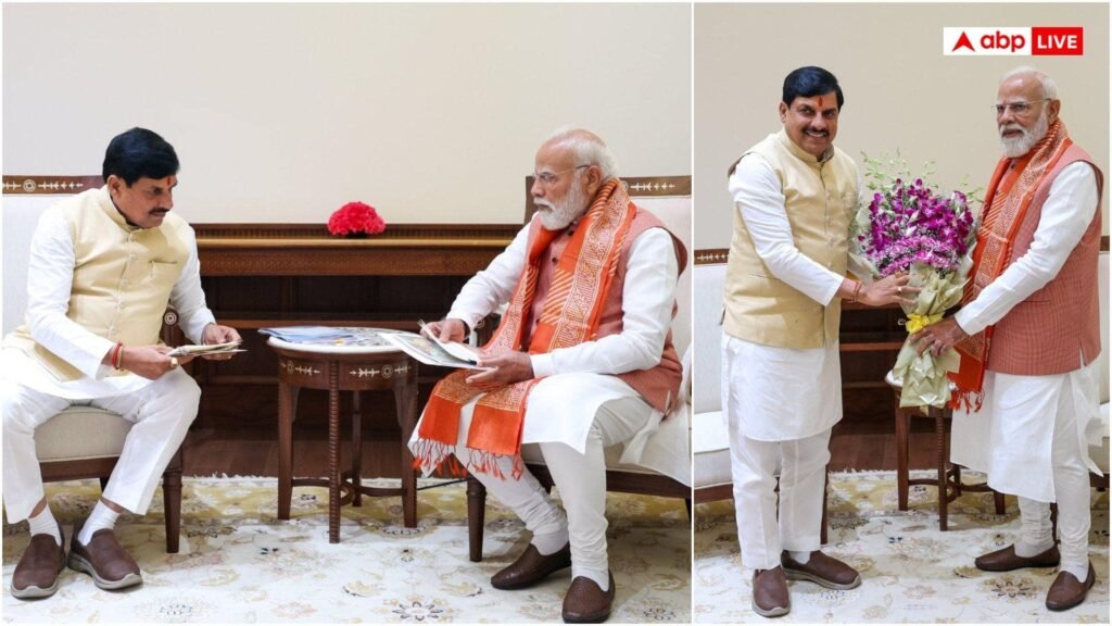 मध्य-प्रदेश-के-cm-मोहन-यादव-ने-पीएम-मोदी-से-की-मुलाकात,-किसानों-की-प्रगति-पर-की-चर्चा