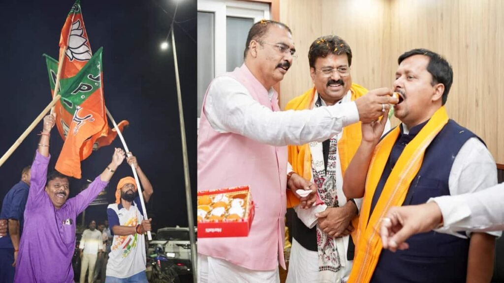 राज्यसभा-चुनाव-रिजल्ट:-nda-प्रत्याशियों-की-जीत-से-bjp-बमबम,-नितिन-नवीन-को-खिलाया-गया-लड्डू-|-तस्वीरें