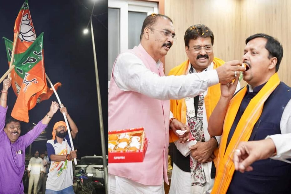 राज्यसभा-चुनाव-रिजल्ट:-nda-प्रत्याशियों-की-जीत-से-bjp-बमबम,-नितिन-नवीन-को-खिलाया-गया-लड्डू-|-तस्वीरें