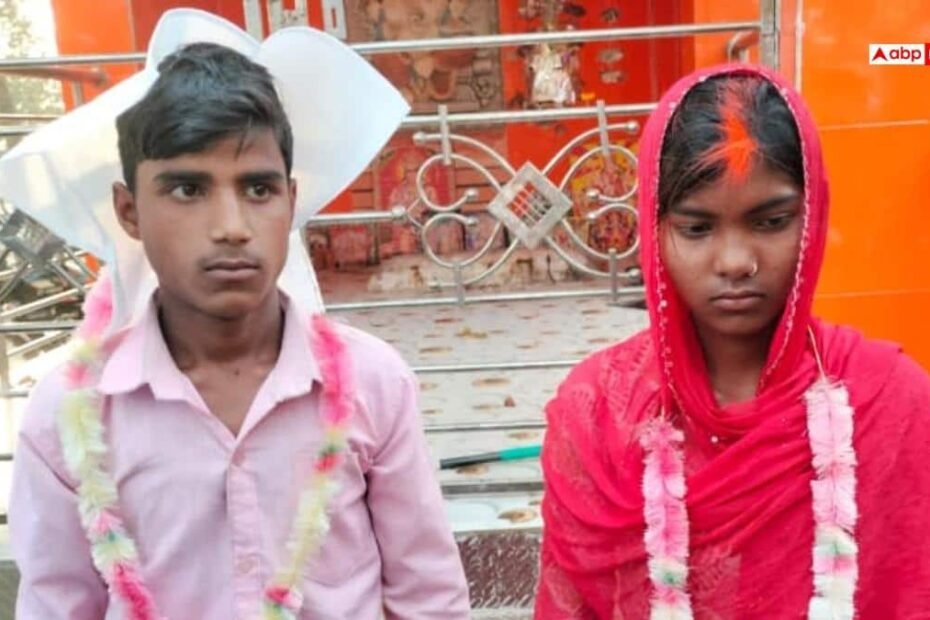 gonda-news:-मंदिर-में-मिलने-आए-प्रेमी-प्रेमिका-को-लोगों-ने-पकड़ा,-घर-वालों-के-सामने-कराई-शादी