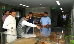 उप-मुख्यमंत्री-शुक्ल-ने-इंडियन-हैबिटैट-सेंटर-का-किया-अवलोकन
