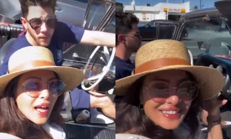 प्रियंका-चोपड़ा-का-रोमांटिक-अंदाज़:-ओपन-कार-में-ड्राइव-के-दौरान-निक-जोनस-के-बालों-पर-फेरा-हाथ