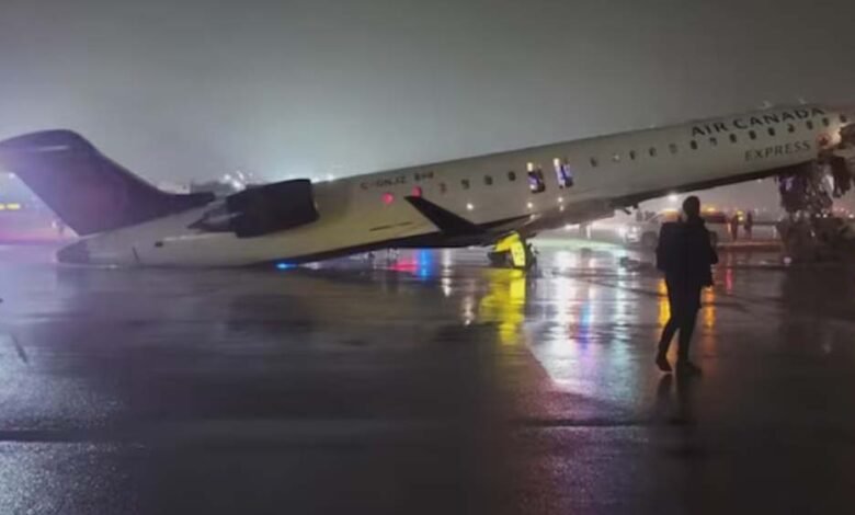 न्यूयॉर्क-एयरपोर्ट-पर-बड़ा-हादसा:-एयर-कनाडा-का-विमान-फायर-ट्रक-से-टकराया,-4-घायल