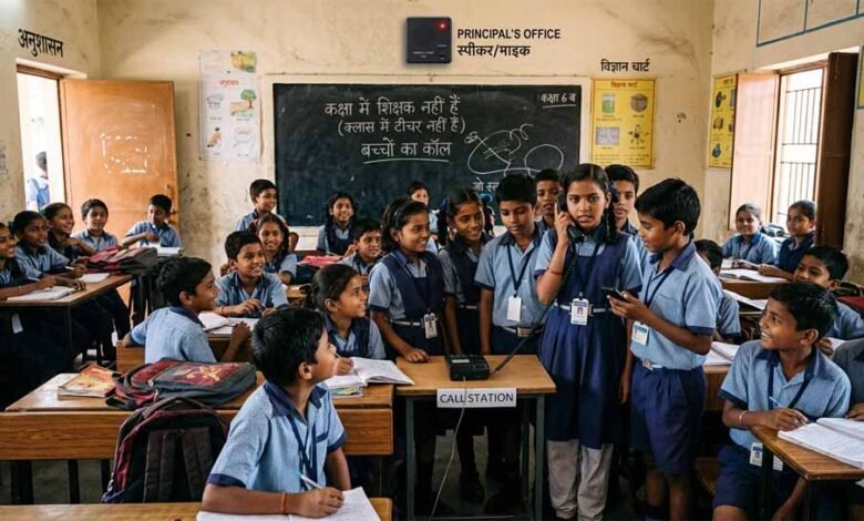 टीचर-गायब-तो-बच्चे-करेंगे-कॉल:-क्लासरूम-में-स्पीकर-माइक-से-होगी-निगरानी