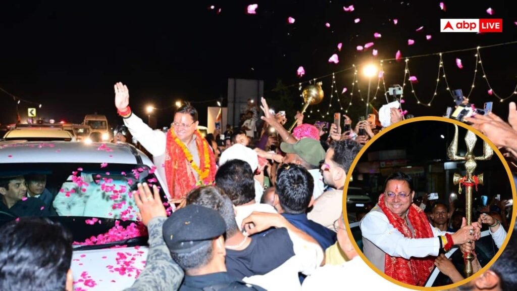 uttarakhand:-देवभूमि-में-धामी-का-‘पावर-शो’,-काशीपुर-से-खटीमा-तक-उमड़ा-जनसैलाब,-बुलडोजर-से-हुआ-स्वागत