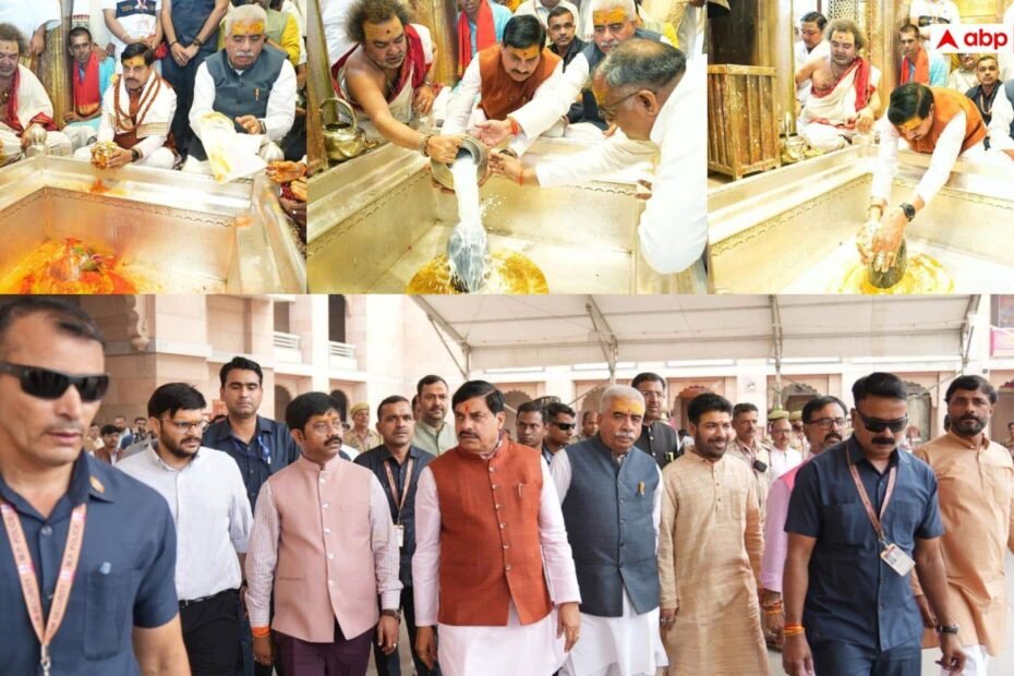 mp-up-सहयोग-सम्मेलन:-वाराणसी-पहुंचे-मध्य-प्रदेश-के-cm-मोहन,-काशी-विश्वनाथ-में-किए-दर्शन