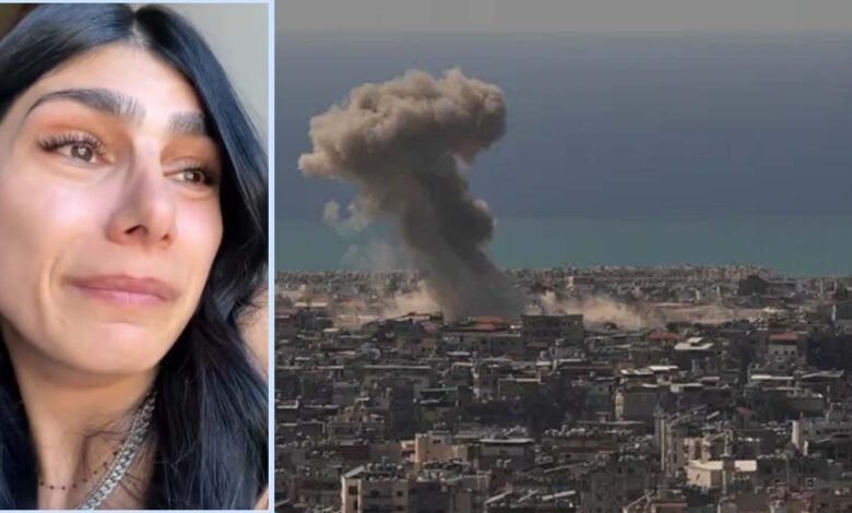 हवाई-हमलों-से-दहला-लेबनान,-दर्द-में-मिया-खलीफा-बोलीं-कब-रुकेगा-यह?