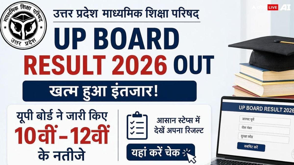UP Board Result 2026 Out: ​यूपी बोर्ड परीक्षा के नतीजे जारी, 10वीं में 90 फीसदी से ज्यादा स्टूडेंट्स पास; 12वीं क्लास में इतने सफल